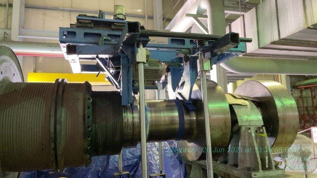 Dịch vụ mài cổ trục Tuabine nhà máy Nhiệt Điện Phả Lại