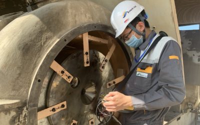 BUTECH cung cấp dịch vụ siêu âm (PAUT) cho các trục con lăn đỡ nhà máy xi măng